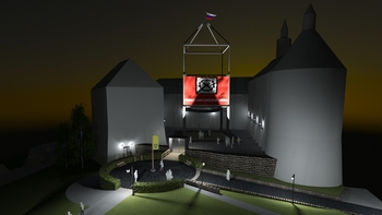 3D rendering-town centre