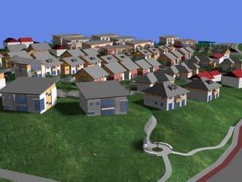 3D rendering-residential quarter