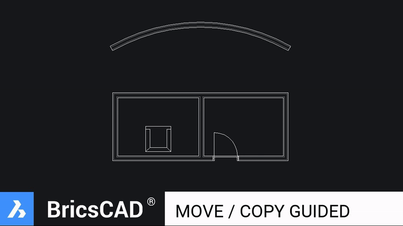 BricsCAD Move or Copy Guided tutorial