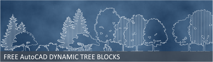 Free AutoCAD dynamic tree blocks